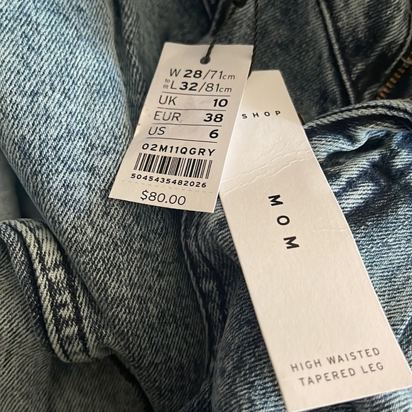 Top Shop High Waisted Mom Jeans - Picture 4 of 5